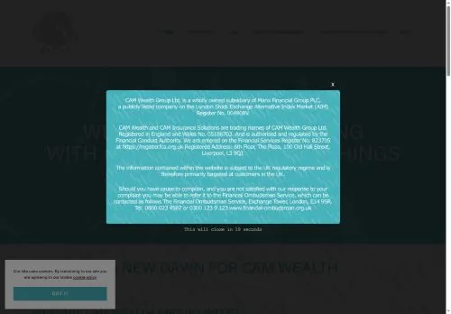 Website Image of CAM Wealth Group Limited