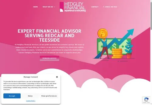 Website Image of Hedgley Financial Services LTD