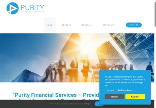 Website Image of Purity Financial Services Limited