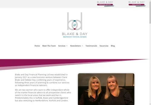 Website Image of Blake and Day Financial Planning Limited