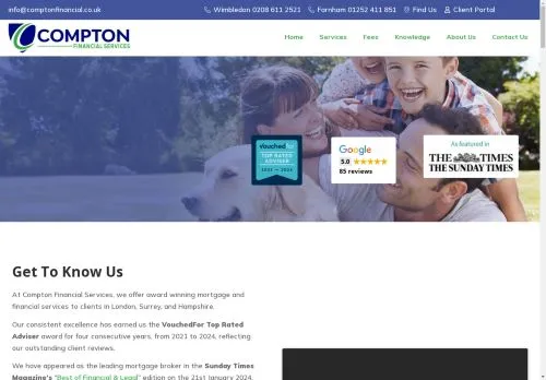 Website Image of Compton Financial Services LTD
