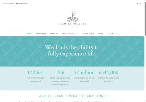 Website Image of Premier Wealth Solutions LTD