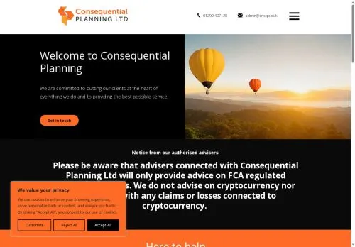 Website Image of Consequential Planning Limited