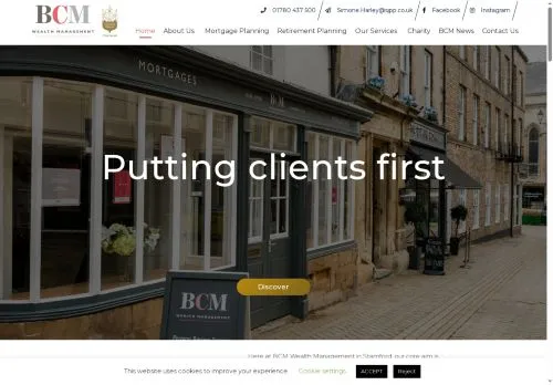 Website Image of BCM Wealth Management LTD