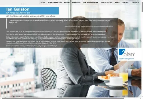 Website Image of EK Financial Advice LTD