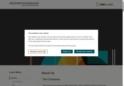 Website Image of Ashley Marshall Financial Planning LTD