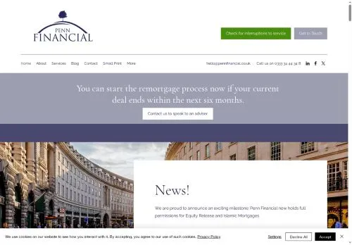 Website Image of Penn Financial Limited