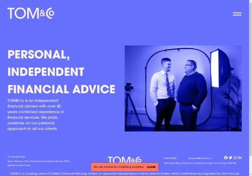 Website Image of TOM&co Financial Planning Limited