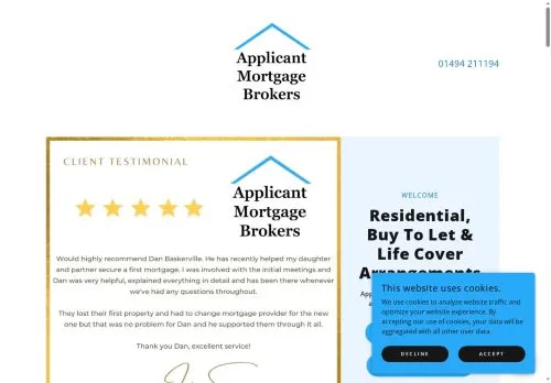 Website Image of Applicant Mortgage Brokers Limited