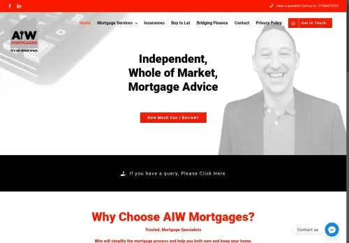Website Image of AIW Mortgages LTD
