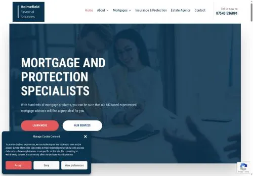 Website Image of Holmefield Financial Solutions Limited
