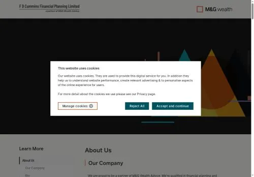 Website Image of FD Cummins Financial Planning Limited