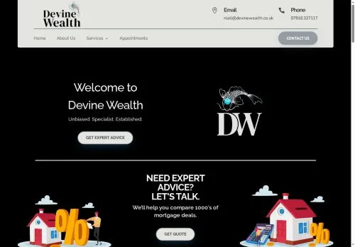 Website Image of Devine Wealth Limited