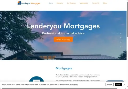 Website Image of Lenderyou Mortgages Limited
