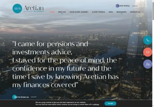 Website Image of Aretian Wealth Management Limited