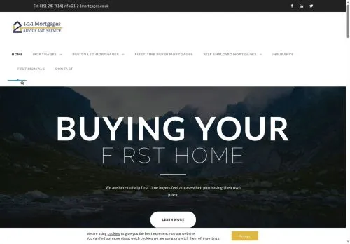 Website Image of 1-2-1 Mortgages LTD