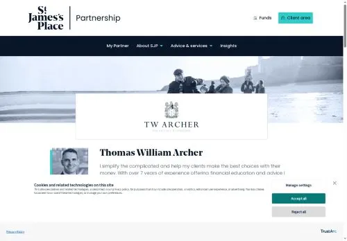 Website Image of T W Archer Financial Planning (SJP) Limited