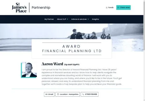 Website Image of Award Financial Planning LTD