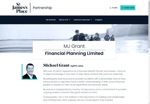 Website Image of MJ Grant Financial Planning LTD