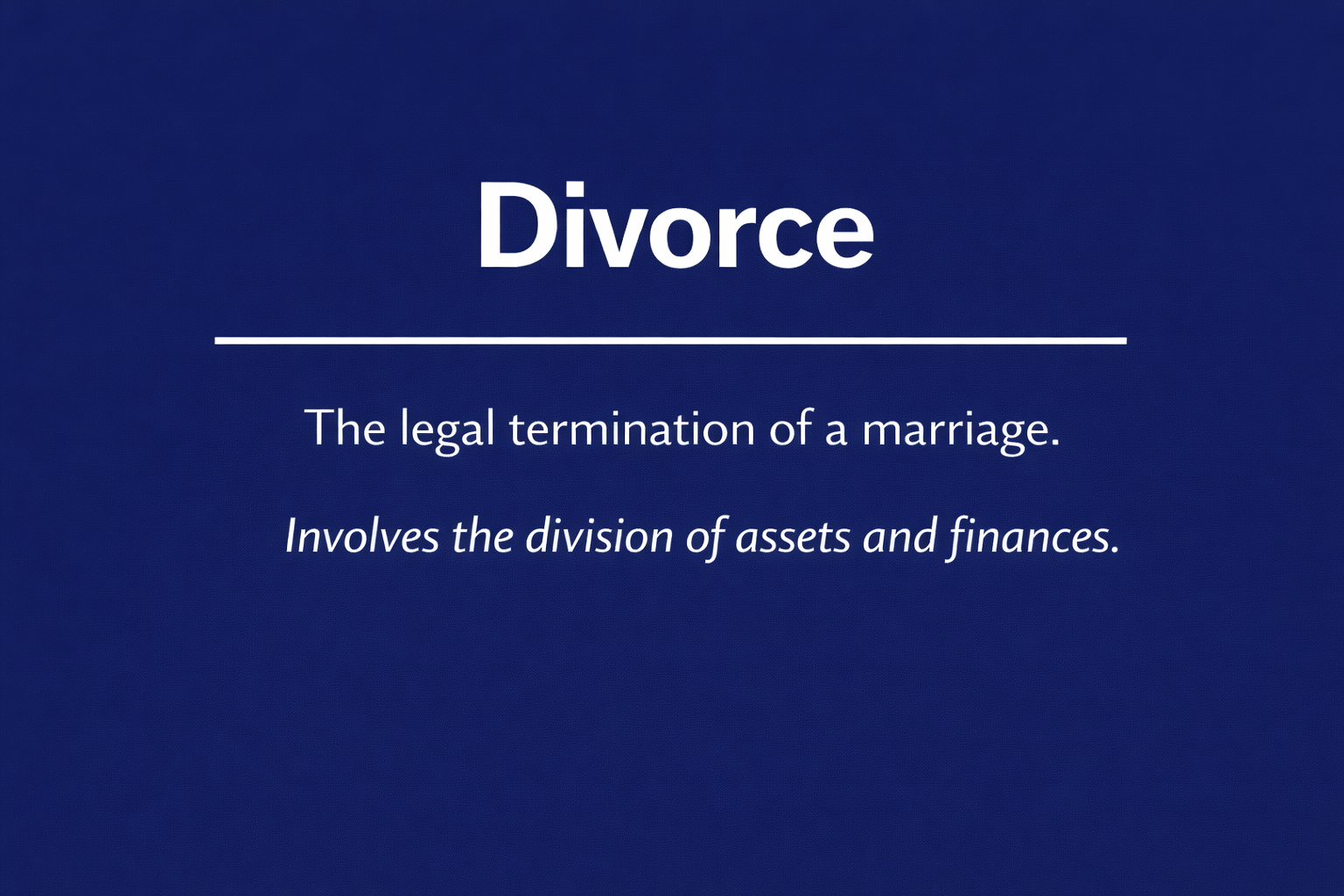 a graphic showing the definition of divorce