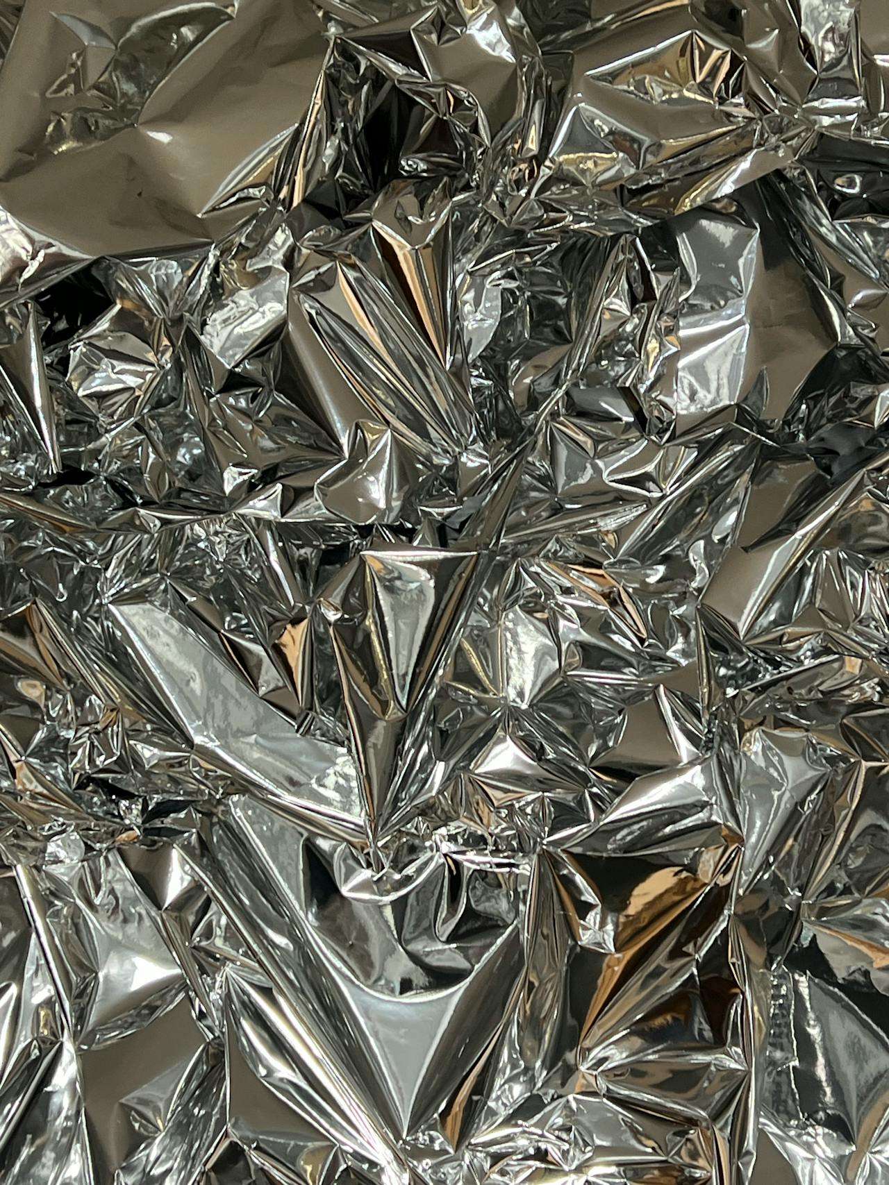 shiny silver material