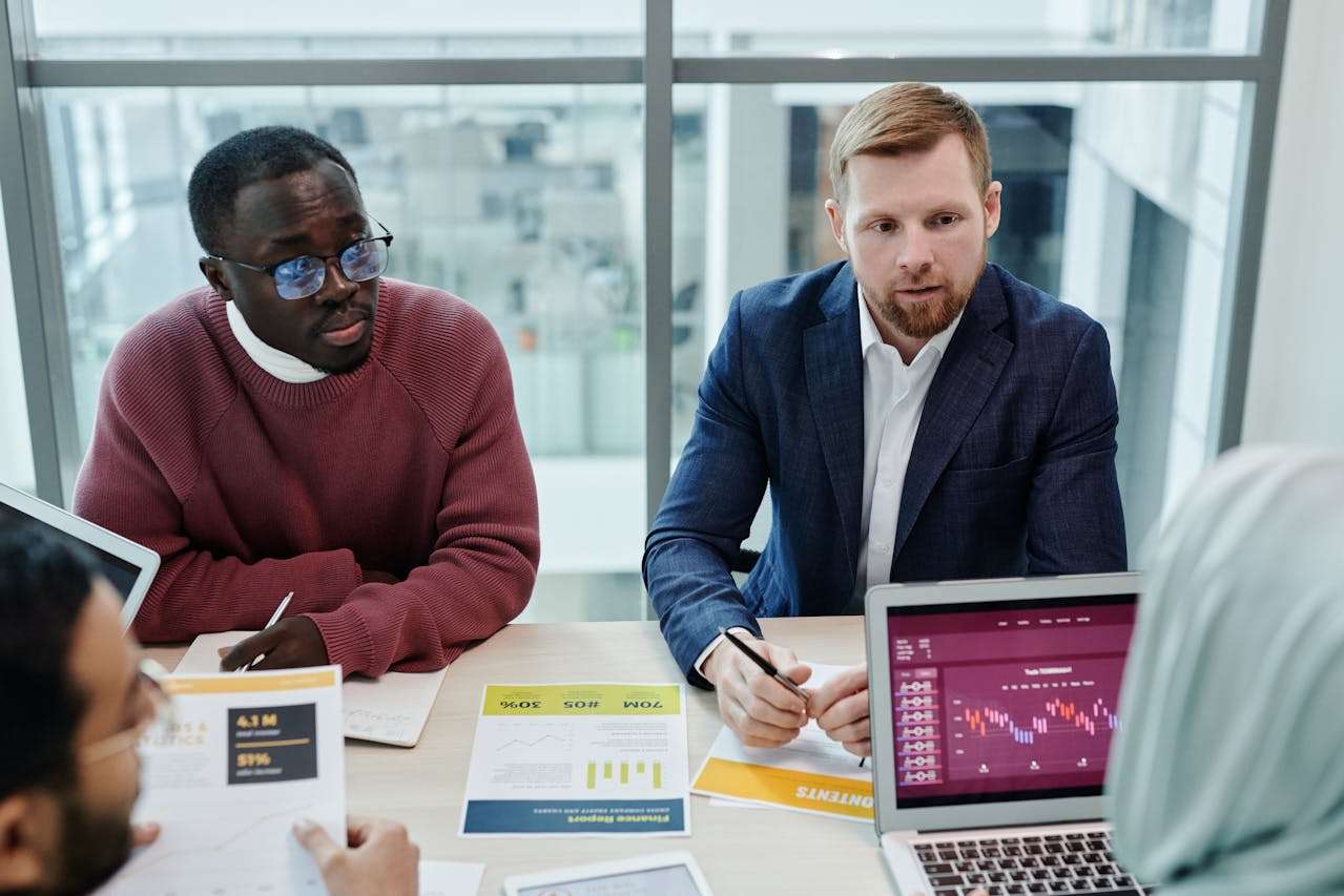 financial advisers having a meeting