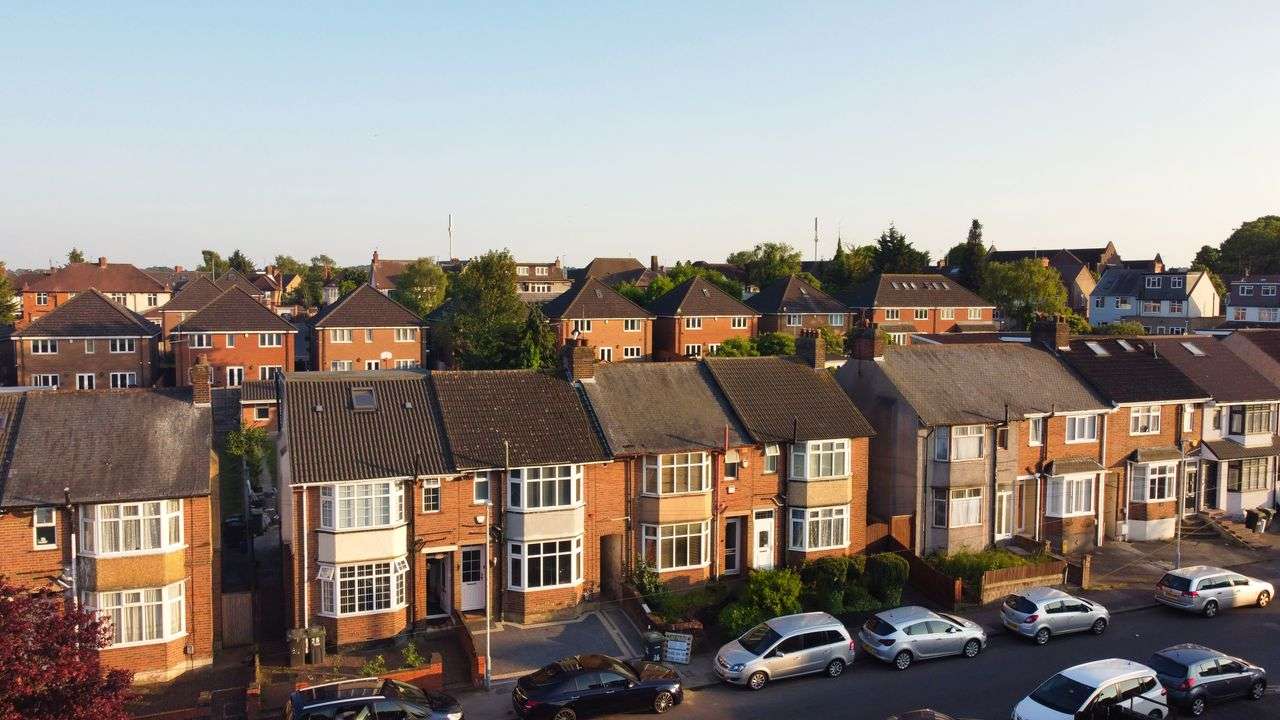 an aerial view of a luton estate